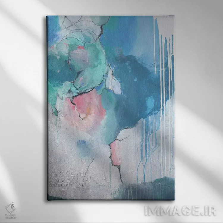 تابلو سرزمین شکر (نام فانتزی/ممکن است به گروه موسیقی هم اشاره داشته باشد) اثر جولی احمد - نمای روبهرو روی دیوار