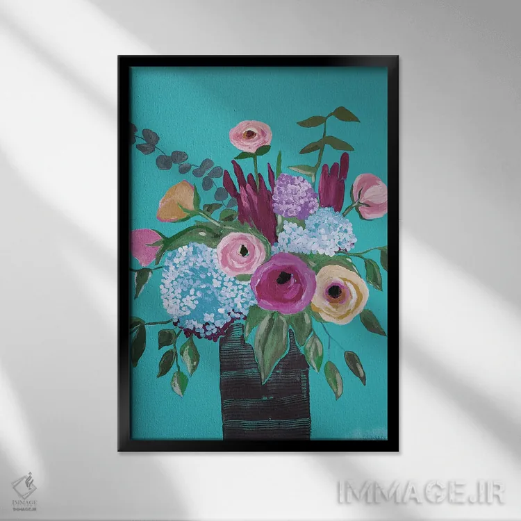 تابلو خوابهای شیرین اثر جولی احمد - نمای قابدار مشکی