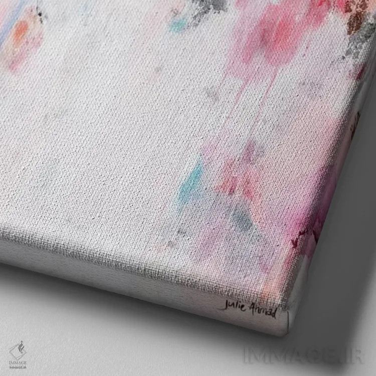 تابلو نورانی با ستارگان اثر جولی احمد - نمای نزدیک بافت بوم