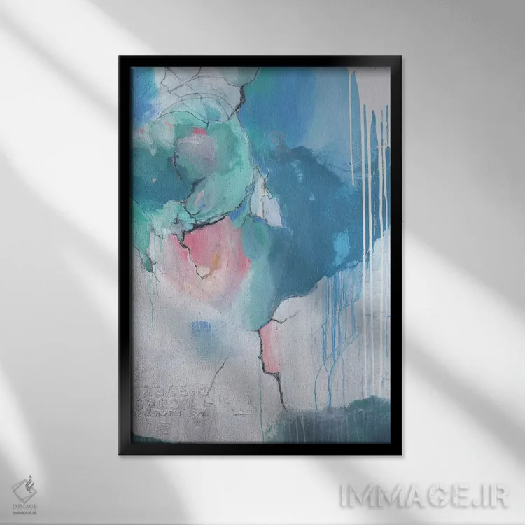 تابلو سرزمین شکر (نام فانتزی/ممکن است به گروه موسیقی هم اشاره داشته باشد) اثر جولی احمد - نمای قابدار مشکی