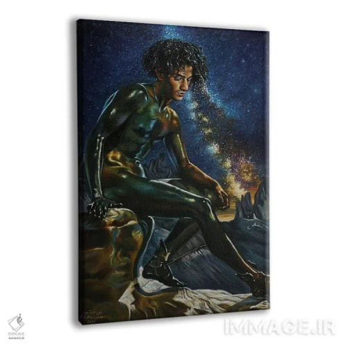 تابلو هِرمِس (خدای پیامرسان در اسطوره یونان) اثر علی حسون - نمای پرسپکتیو محصول