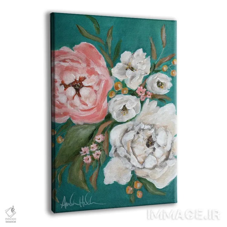 تابلو شکوفههای بهاری و صدتومانیها (نوع گل) اثر آماندا هیلبرن - نمای پرسپکتیو محصول