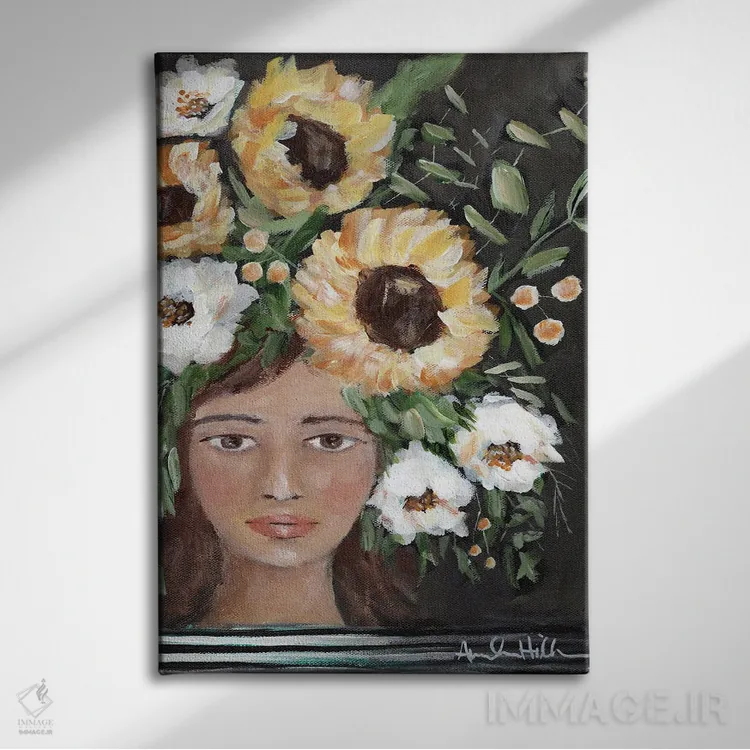 تابلو آفتابگردان برای تو اثر آماندا هیلبرن - نمای روبهرو روی دیوار