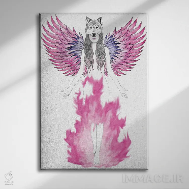 تابلو ققنوس اثر آندریا هرنیاک - نمای روبهرو روی دیوار