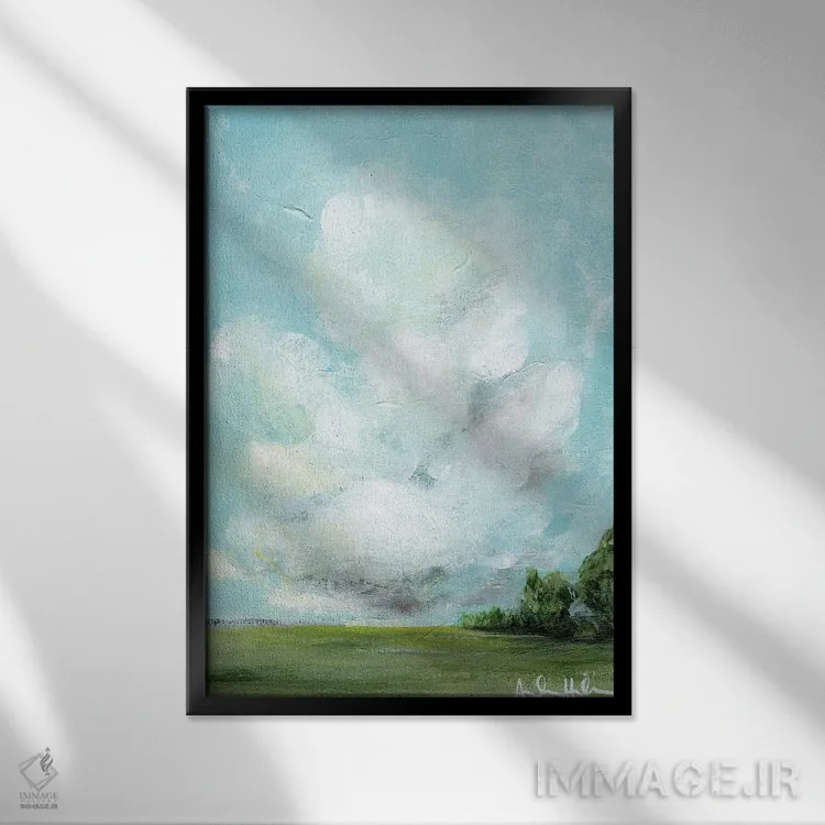 تابلو خیالبافی در روز اثر آماندا هیلبرن - نمای قابدار مشکی