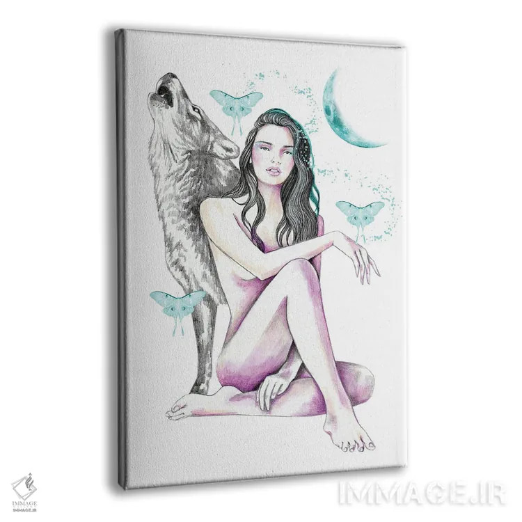 تابلو نور ماه اثر آندریا هرنیاک - نمای پرسپکتیو محصول