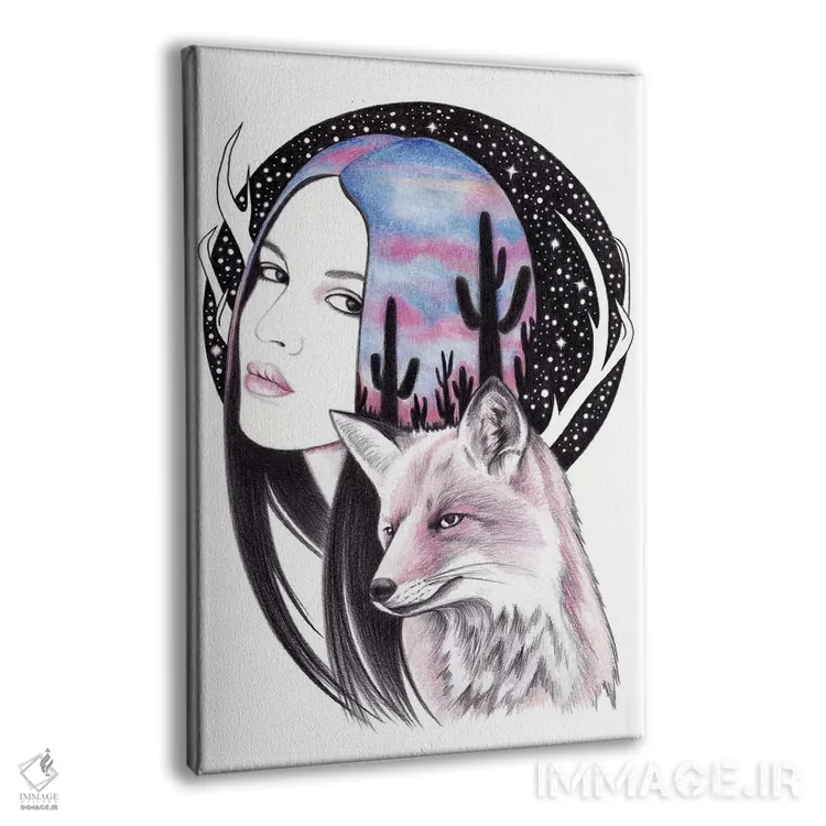 تابلو آسمانهای بیابانی اثر آندریا هرنیاک - نمای پرسپکتیو محصول