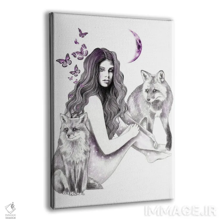 تابلو روباهها اثر آندریا هرنیاک - نمای پرسپکتیو محصول