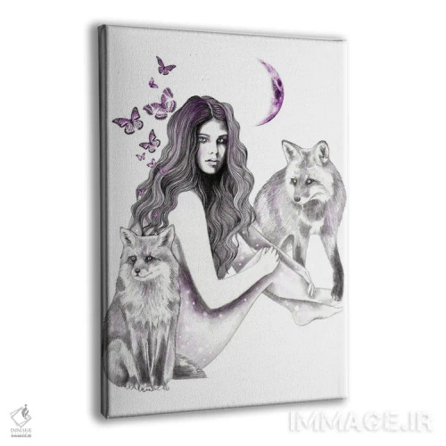 تابلو روباهها اثر آندریا هرنیاک - نمای پرسپکتیو محصول