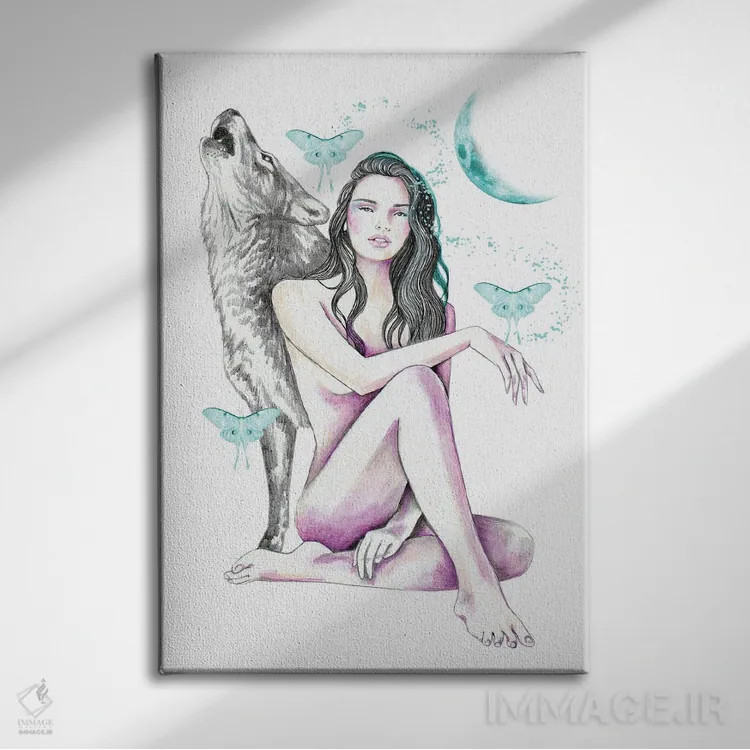 تابلو نور ماه اثر آندریا هرنیاک - نمای روبهرو روی دیوار