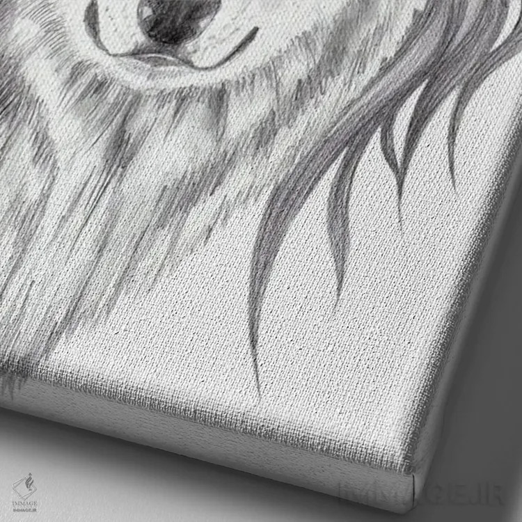 تابلو ماه و ماه اثر آندریا هرنیاک - نمای نزدیک بافت بوم