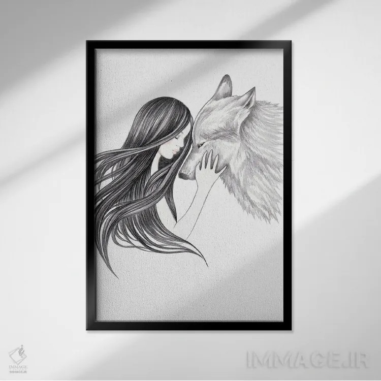 تابلو عشق اثر آندریا هرنیاک - نمای قابدار مشکی