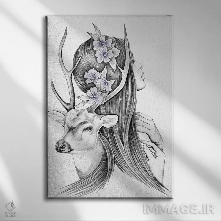 تابلو در کنار من باش اثر آندریا هرنیاک - نمای روبهرو روی دیوار