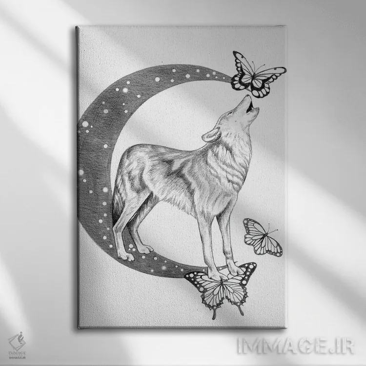 تابلو ماه نقرهای اثر آندریا هرنیاک - نمای روبهرو روی دیوار