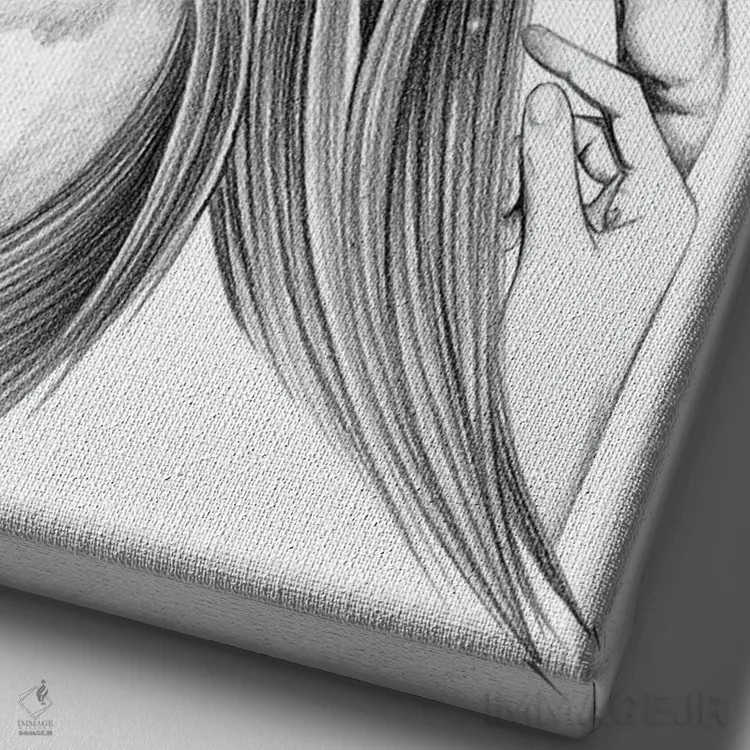 تابلو در کنار من باش اثر آندریا هرنیاک - نمای نزدیک بافت بوم