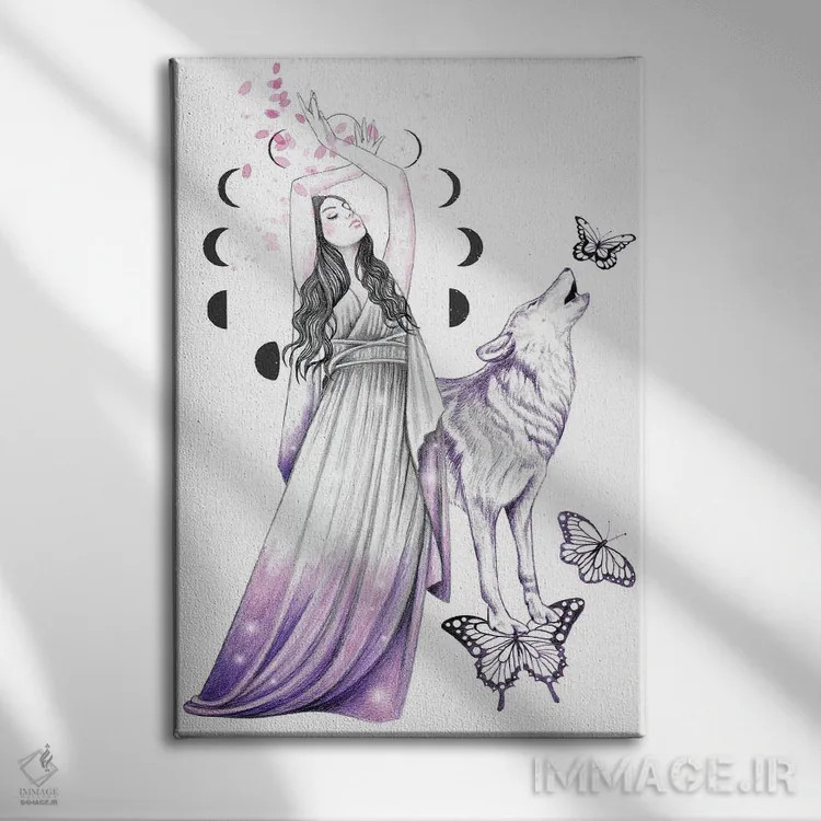 تابلو رقص ماه اثر آندریا هرنیاک - نمای روبهرو روی دیوار