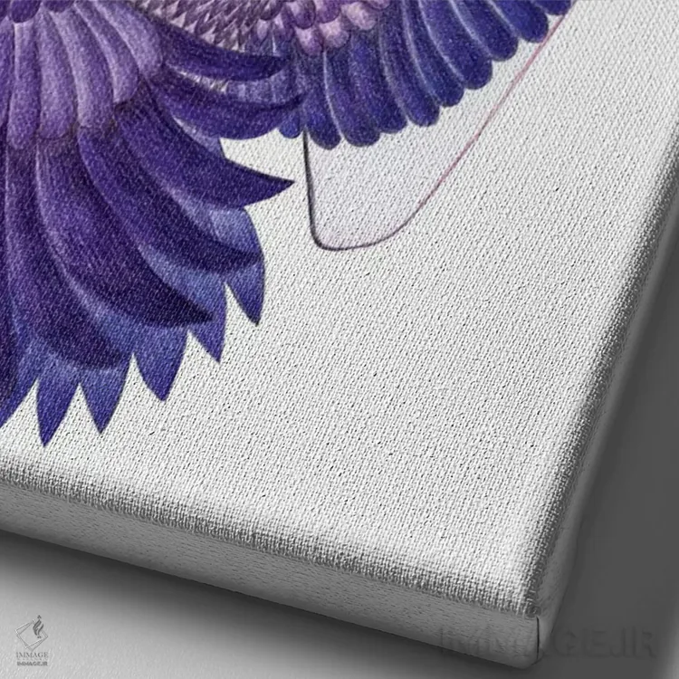 تابلو زن عقابمانند اثر آندریا هرنیاک - نمای نزدیک بافت بوم