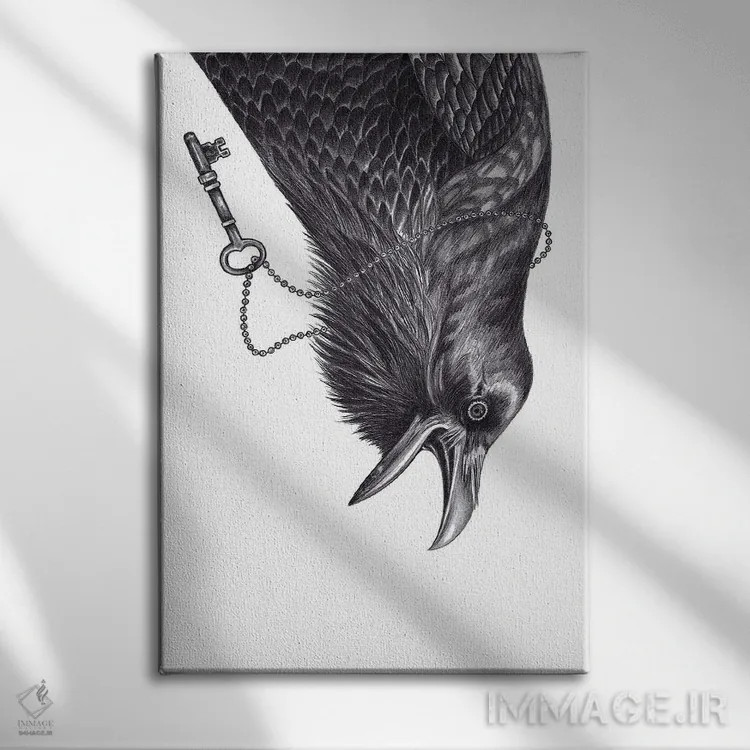 تابلو کلید اسرارآمیز اثر آندریا هرنیاک - نمای روبهرو روی دیوار