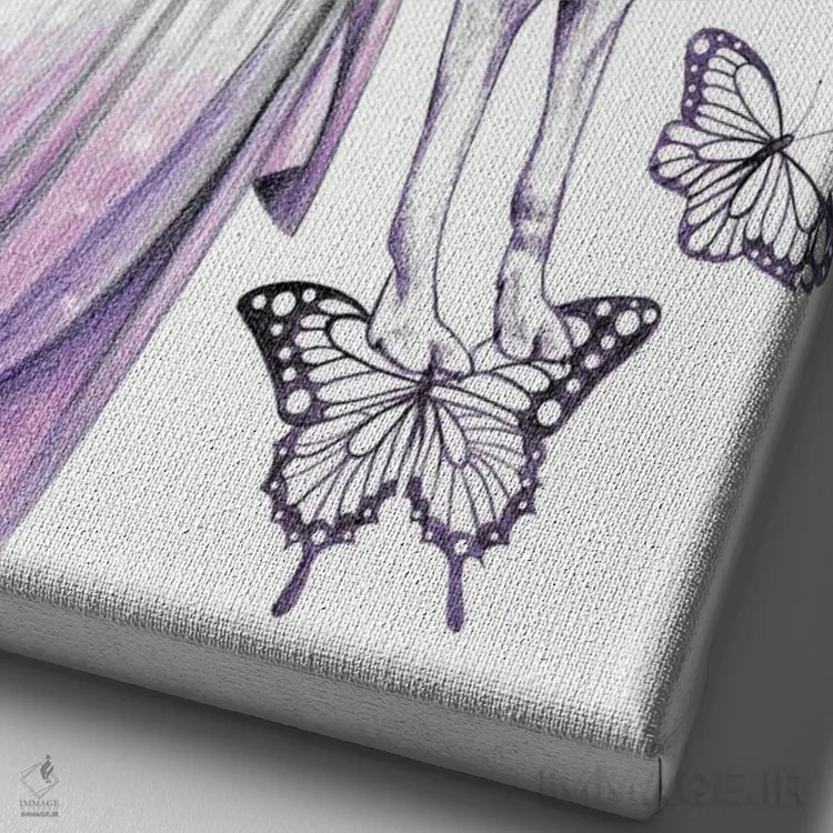 تابلو رقص ماه اثر آندریا هرنیاک - نمای نزدیک بافت بوم