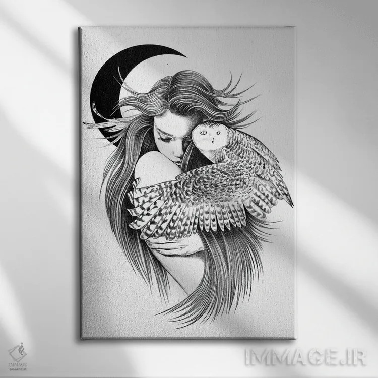 تابلو بوسه اثر آندریا هرنیاک - نمای روبهرو روی دیوار