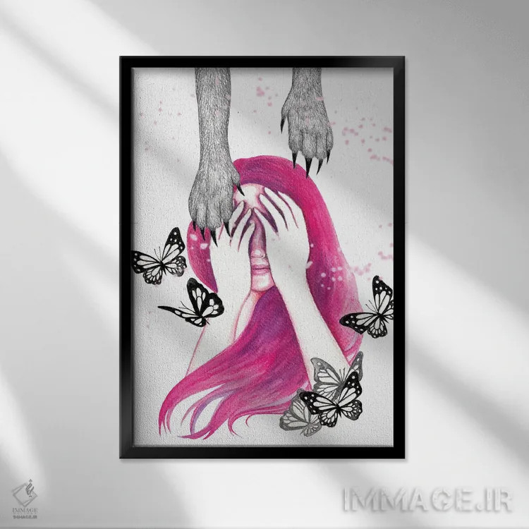 تابلو نگهبان اثر آندریا هرنیاک - نمای قابدار مشکی