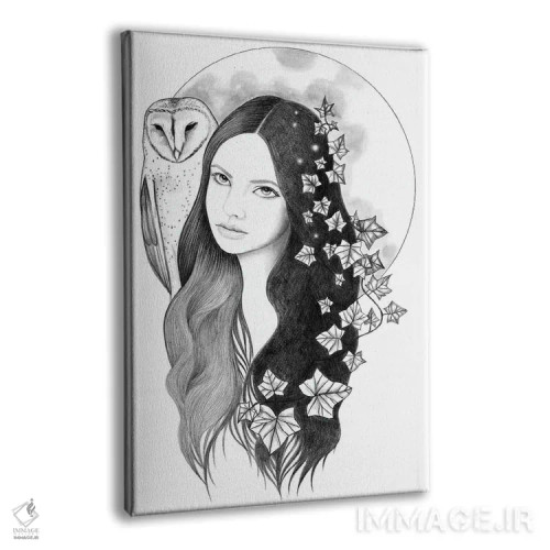 تابلو پرندهٔ شب اثر آندریا هرنیاک - نمای پرسپکتیو محصول