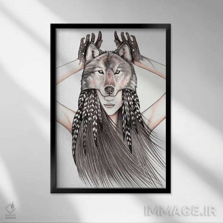 تابلو دل وحشی اثر آندریا هرنیاک - نمای قابدار مشکی