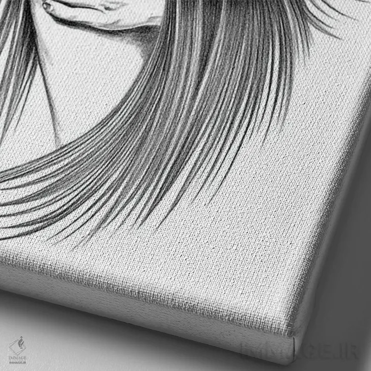 تابلو بوسه اثر آندریا هرنیاک - نمای نزدیک بافت بوم