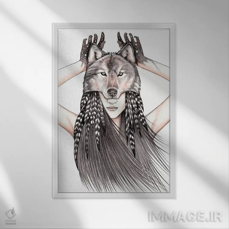 تابلو دل وحشی اثر آندریا هرنیاک - نمای قابدار سفید