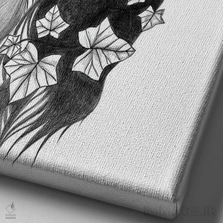 تابلو پرندهٔ شب اثر آندریا هرنیاک - نمای نزدیک بافت بوم