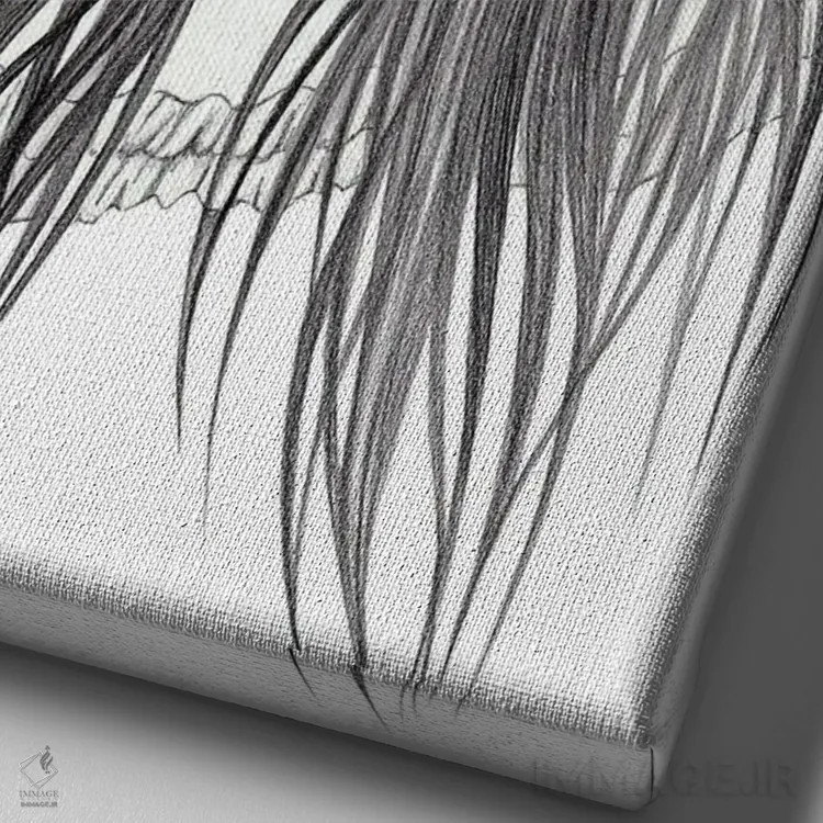 تابلو جغد انباری اثر آندریا هرنیاک - نمای نزدیک بافت بوم