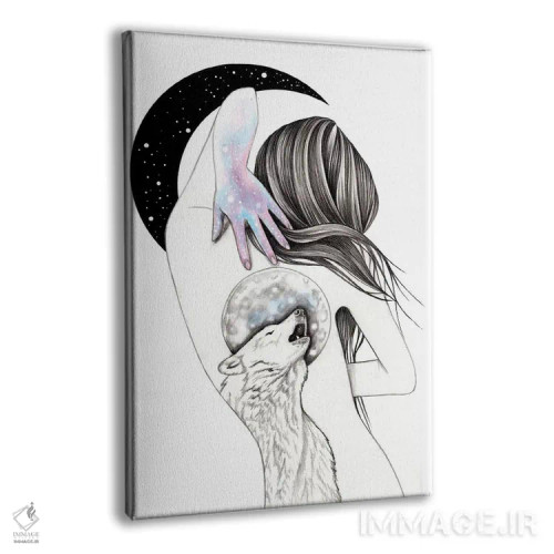 تابلو اجتماع جادویی ماه (محفل ساحران) اثر آندریا هرنیاک - نمای پرسپکتیو محصول