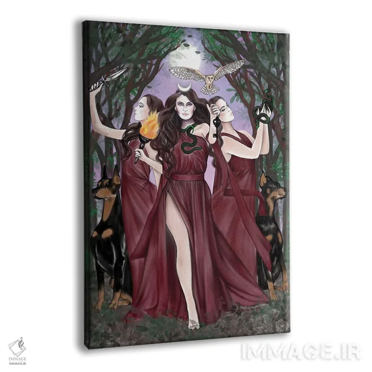 تابلو مادر جادوگران اثر آندریا هرنیاک - نمای پرسپکتیو محصول
