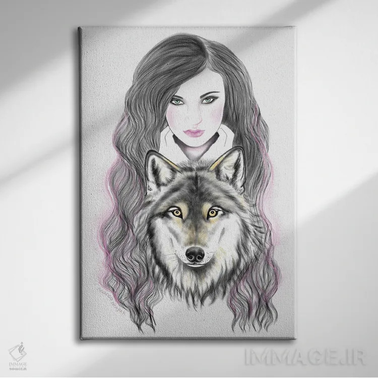 تابلو چشمهای زرد اثر آندریا هرنیاک - نمای روبهرو روی دیوار