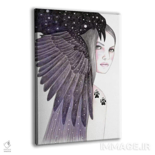 تابلو پرندهٔ سیاه اثر آندریا هرنیاک - نمای پرسپکتیو محصول