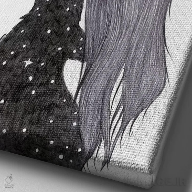 تابلو در جستجوی ستارهها اثر آندریا هرنیاک - نمای نزدیک بافت بوم