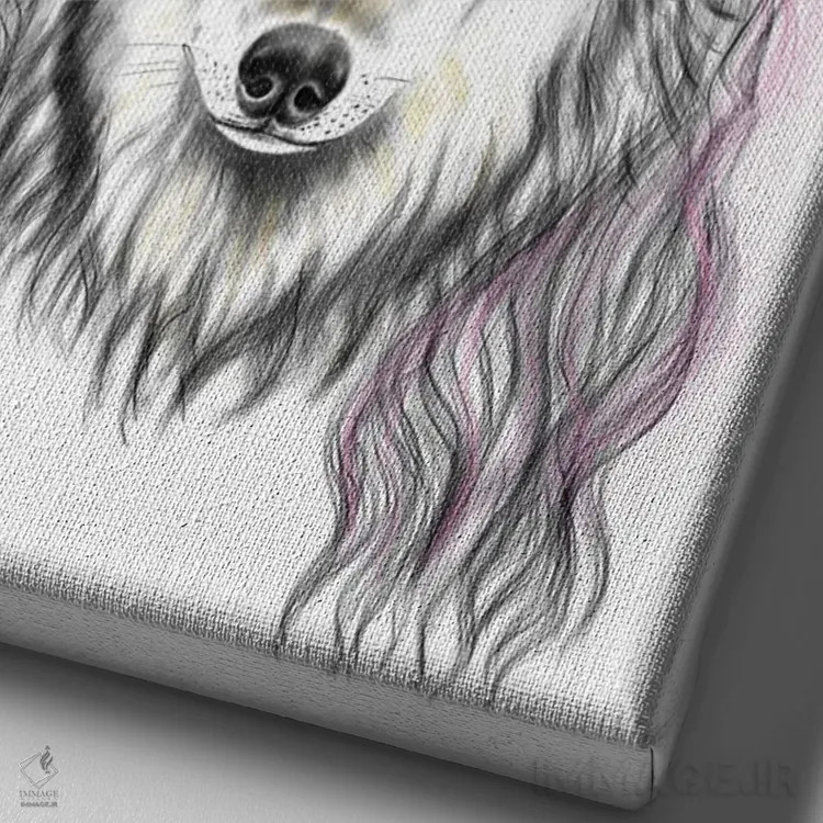 تابلو چشمهای زرد اثر آندریا هرنیاک - نمای نزدیک بافت بوم