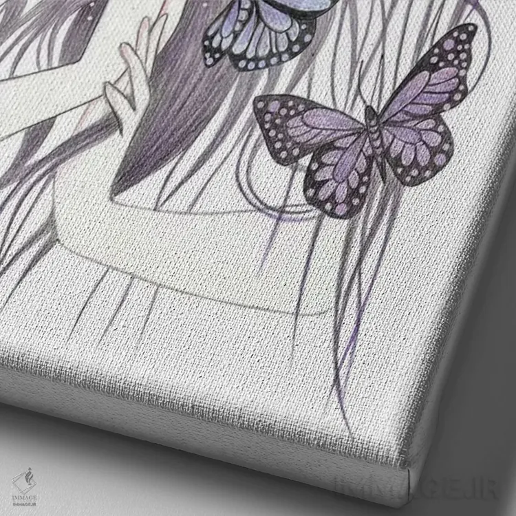 تابلو افسونهای عشقی اثر آندریا هرنیاک - نمای نزدیک بافت بوم