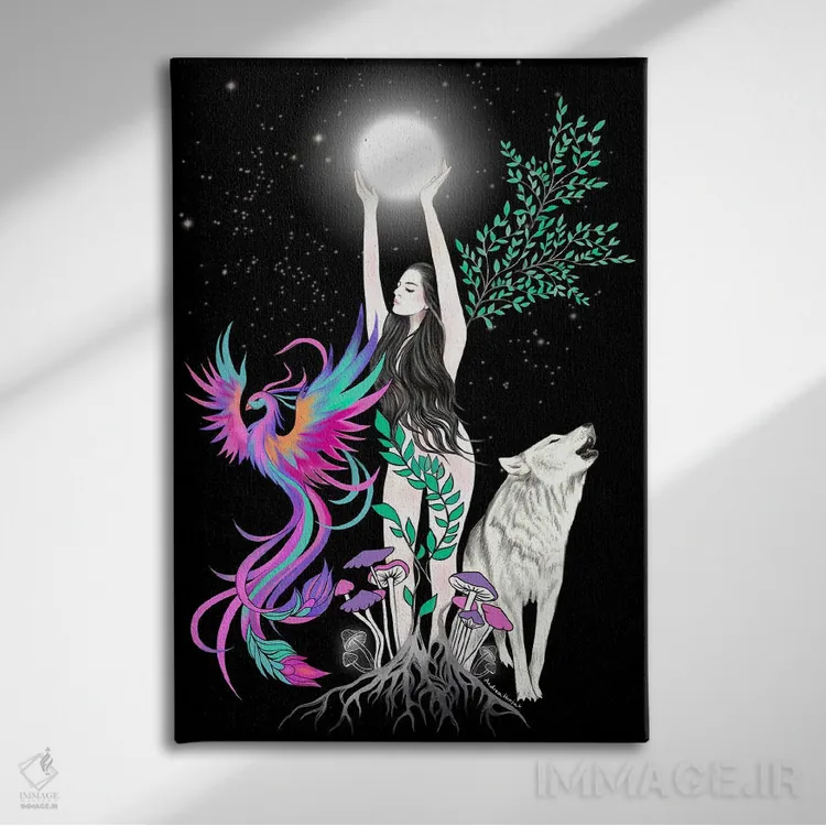 تابلو رقص نیمهشب اثر آندریا هرنیاک - نمای روبهرو روی دیوار