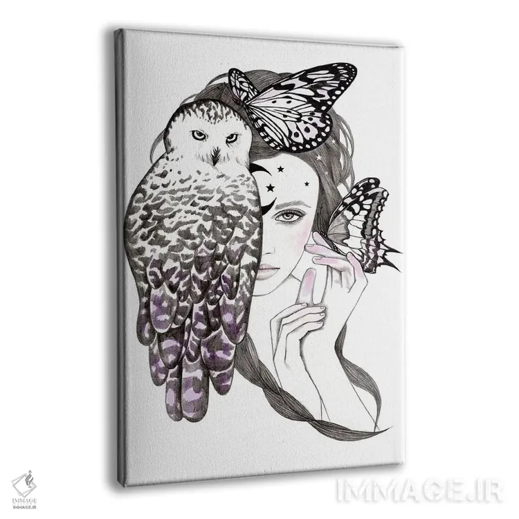 تابلو جغد شب اثر آندریا هرنیاک - نمای پرسپکتیو محصول