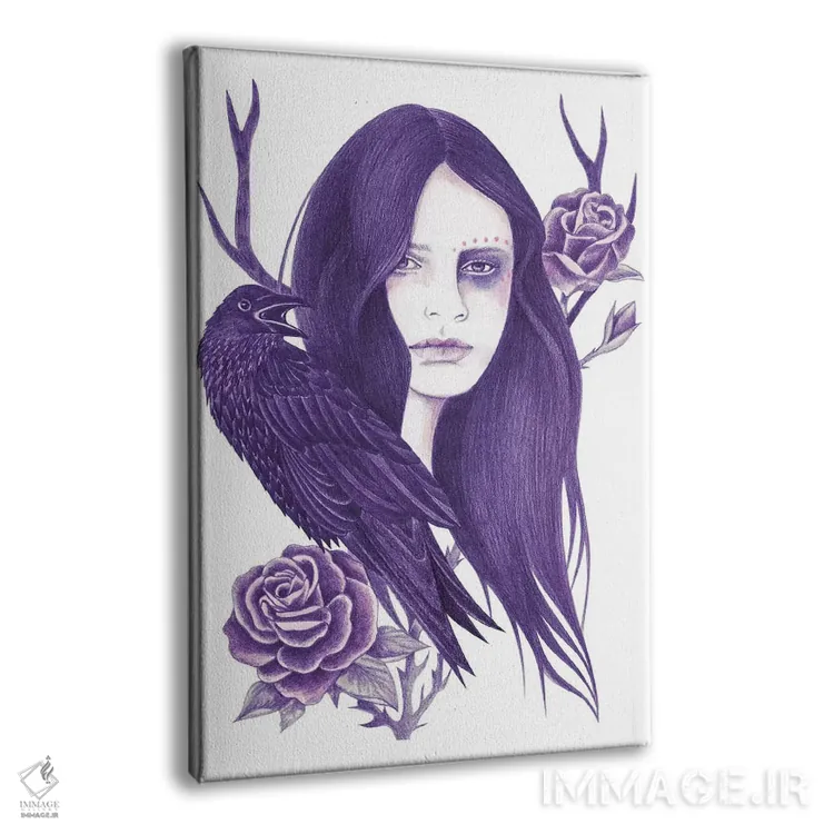 تابلو کلاغ اثر آندریا هرنیاک - نمای پرسپکتیو محصول