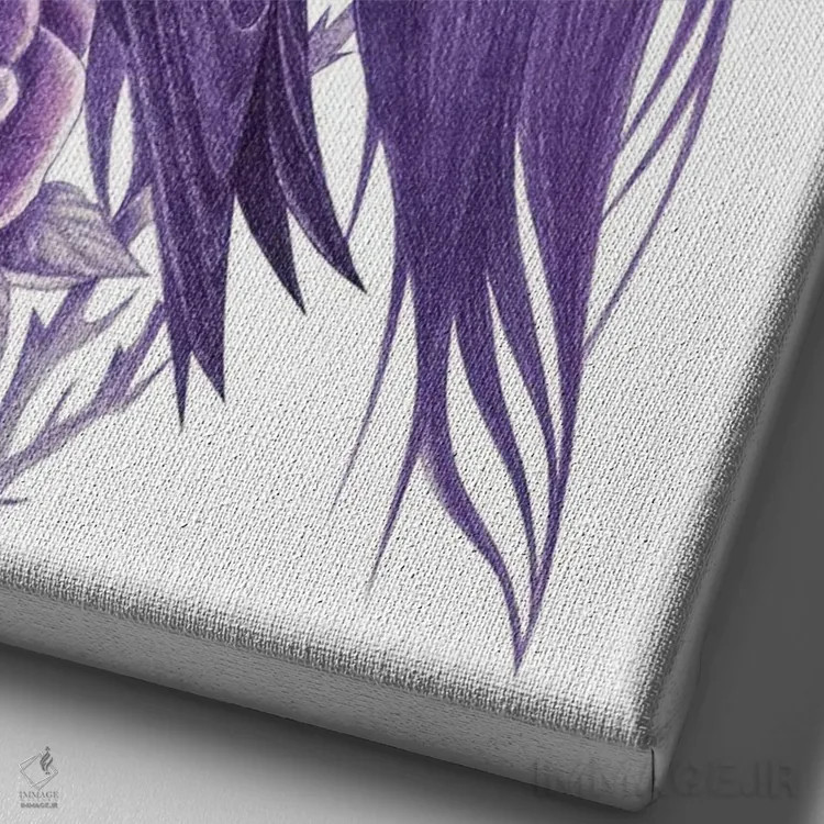 تابلو کلاغ اثر آندریا هرنیاک - نمای نزدیک بافت بوم