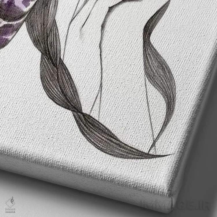 تابلو جغد شب اثر آندریا هرنیاک - نمای نزدیک بافت بوم