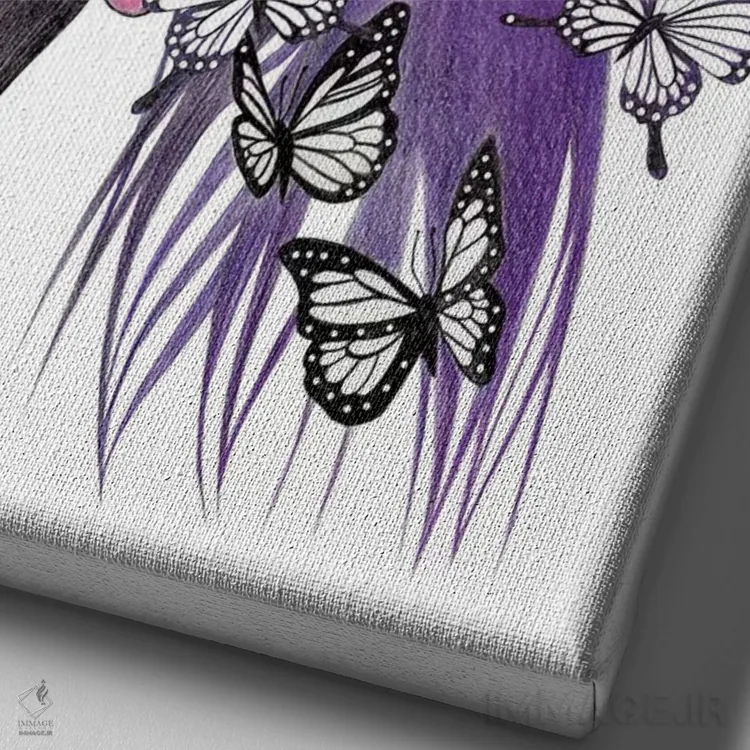 تابلو زمان شکوفه اثر آندریا هرنیاک - نمای نزدیک بافت بوم