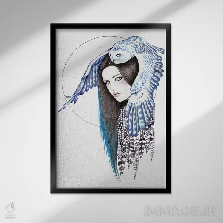 تابلو ستارهٔ شمال اثر آندریا هرنیاک - نمای قابدار مشکی