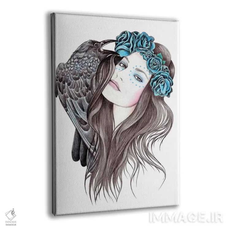 تابلو ماه آبی اثر آندریا هرنیاک - نمای پرسپکتیو محصول