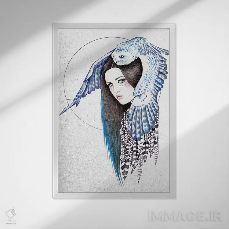 تابلو ستارهٔ شمال اثر آندریا هرنیاک - نمای قابدار سفید