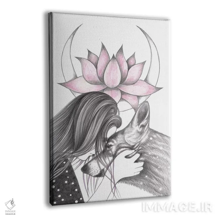 تابلو نیلوفر آبی اثر آندریا هرنیاک - نمای پرسپکتیو محصول