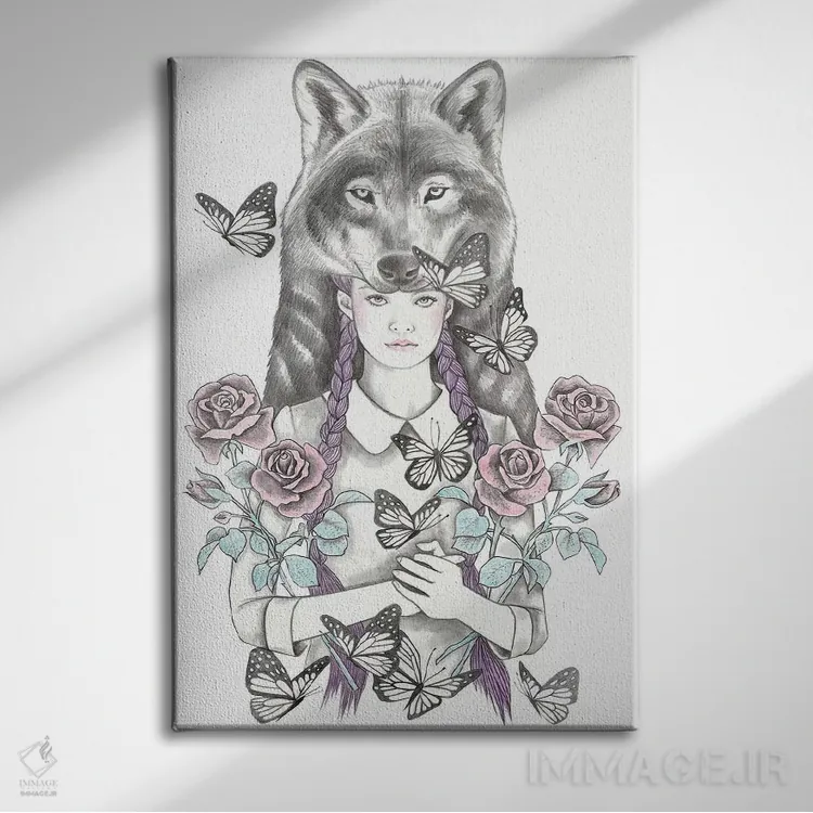 تابلو ساعت جادویی (طلایی) اثر آندریا هرنیاک - نمای روبهرو روی دیوار