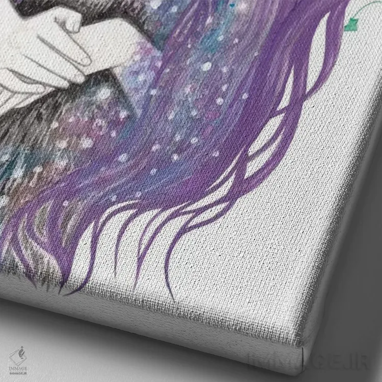 تابلو اشکهای کیهانی اثر آندریا هرنیاک - نمای نزدیک بافت بوم